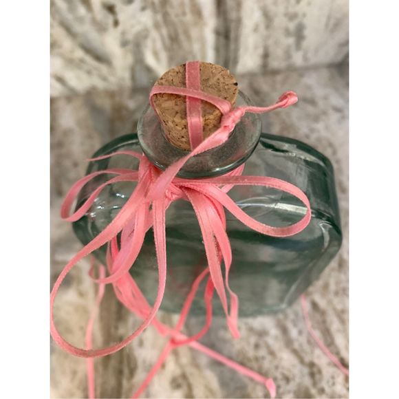 Glass Bottle withPink Ribbon #vintage #bottle collectors - Picture 4 of 4